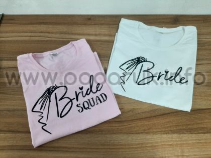 Тениска за моминско парти с надпис Bride