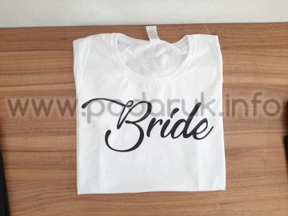 Тениска за моминско парти с надпис Bride