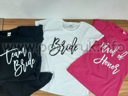 Тениска за моминско парти с надпис Maid of Honor